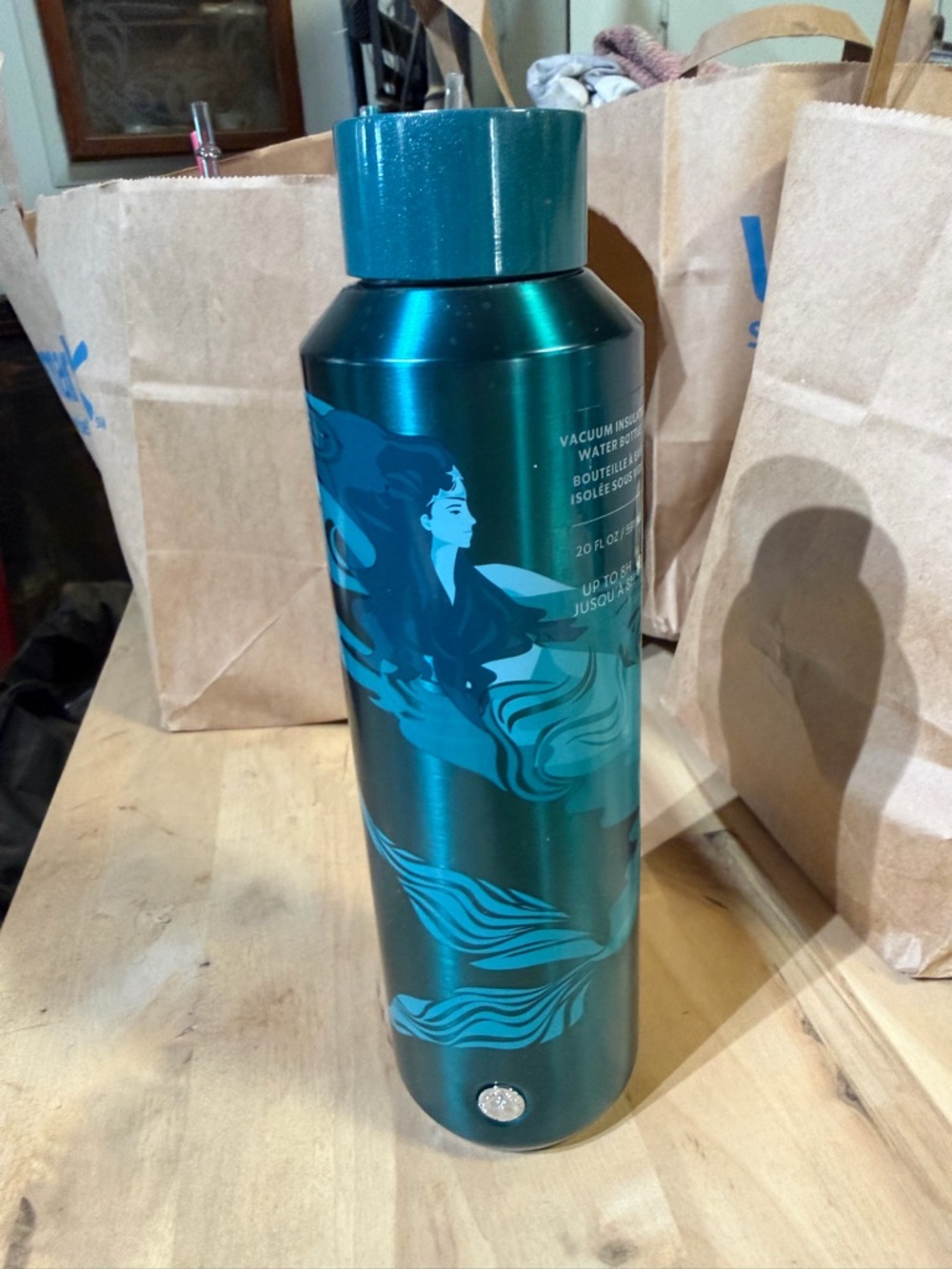 Starbucks Teal Mermaid Stainless Steel Bottle